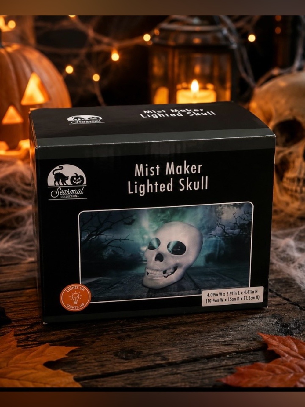 Mist Maker Lighted Skull, Light Up Skull Mister